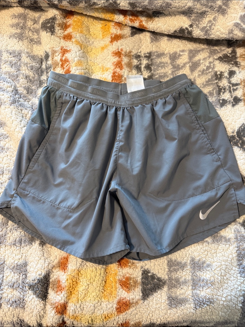 Nike Men’s Running Shorts — Slate Gray with White Swoosh